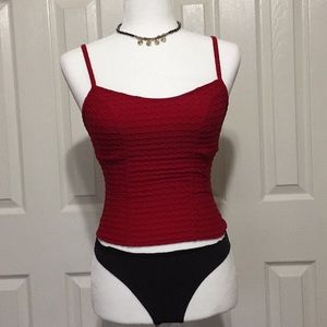 Sexy Red Swim Suit Top or Tankini Top